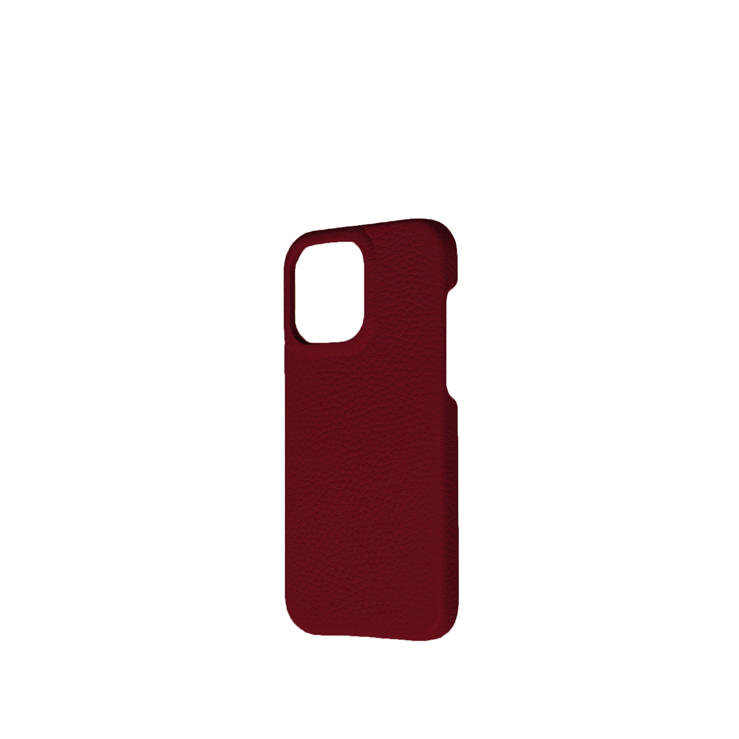 Pellipelli iPhone 15 Pro/Pro Max Series Open-toe style French Imported Leather Phone Case/Bordeaux Rouge