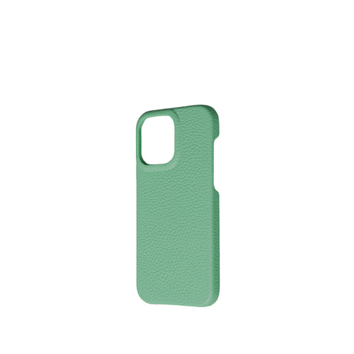 Pellipelli iPhone 15 Pro/Pro Max Series Open-toe style French Imported Leather Phone Case/Icecream Green