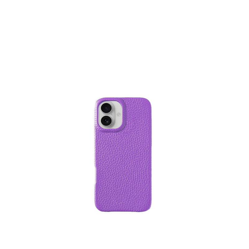 Pellipelli iPhone 16 Series Button Version French Imported Leather Phone Case/Misty Violet
