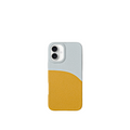 Pellipelli iPhone 16  Series Color-block style French Imported Leather Phone Case/Glacier Daisy