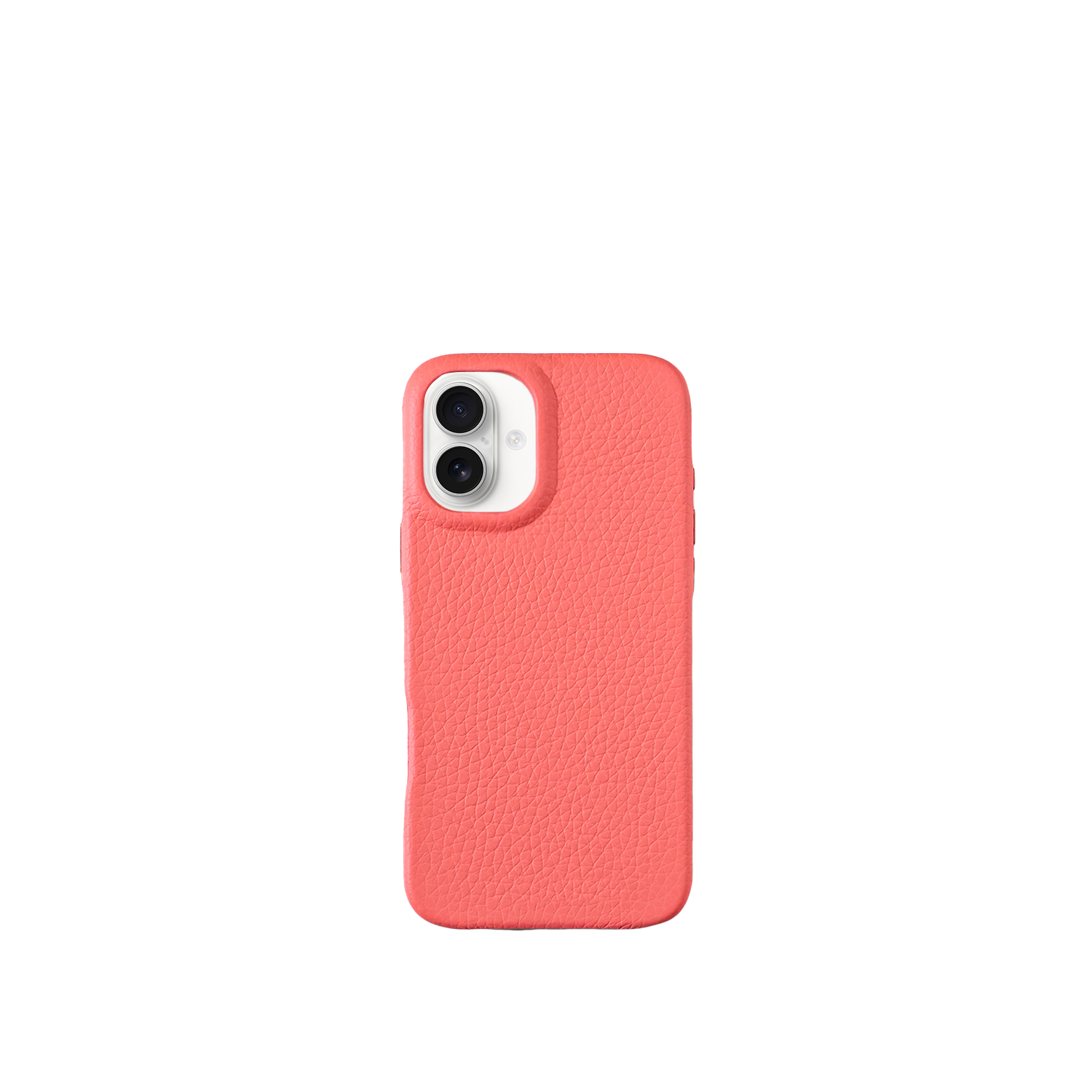 Pellipelli iPhone 16 Series Button Version French Imported Leather Phone Case/Neon Pink