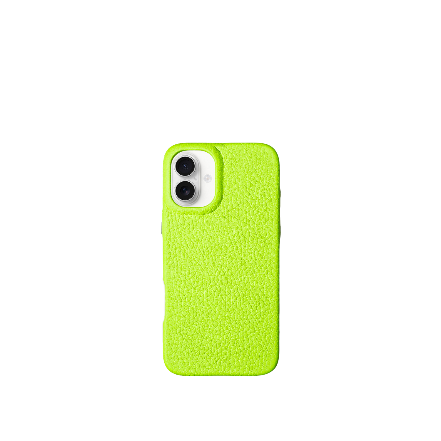 Pellipelli iPhone 16 Series Button Version French Imported Leather Phone Case/Lime Flash