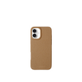 Pellipelli iPhone 16 Series Button Version French Imported Leather Phone Case/Peanut Brown