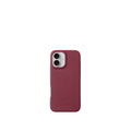 Pellipelli iPhone 16 Series Button Version French Imported Leather Phone Case/Rouge Burgundy