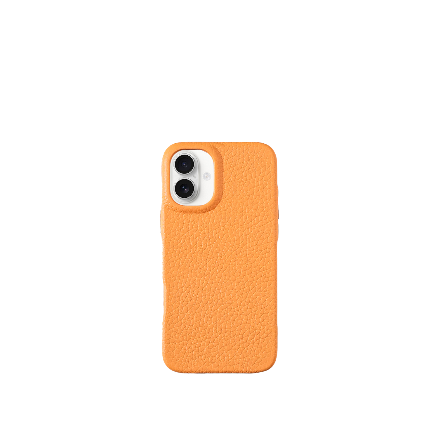 Pellipelli iPhone 16 Series Button Version French Imported Leather Phone Case/Neon Orange