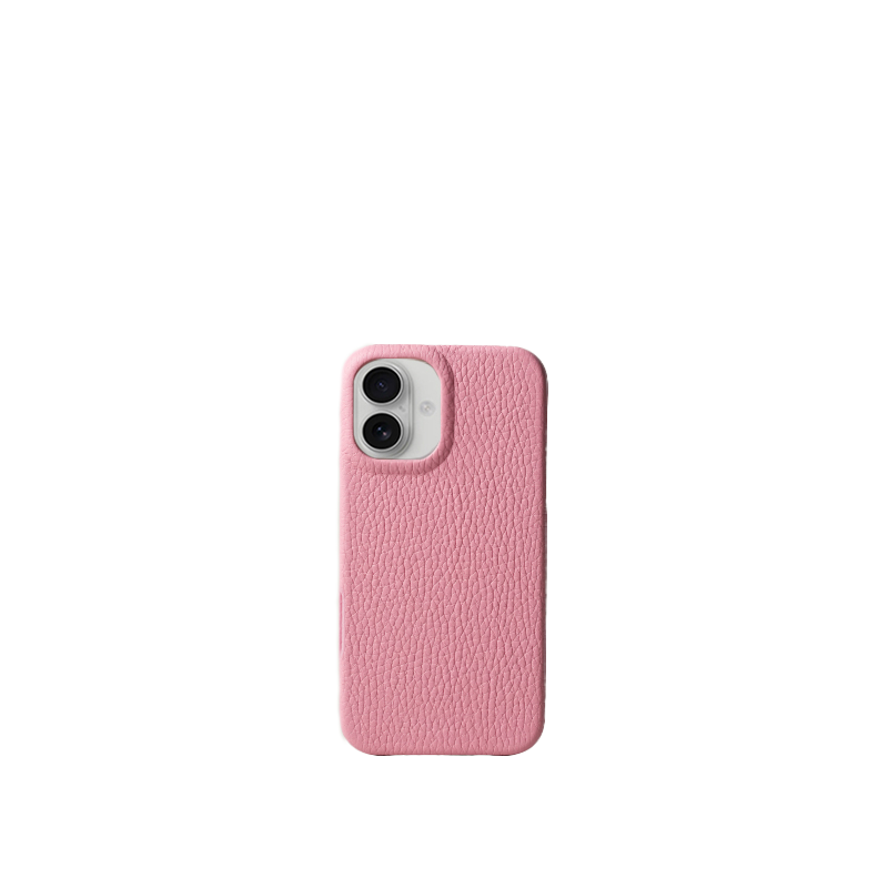Pellipelli iPhone 16 Series Button Version French Imported Leather Phone Case/Strawberry Yogurt