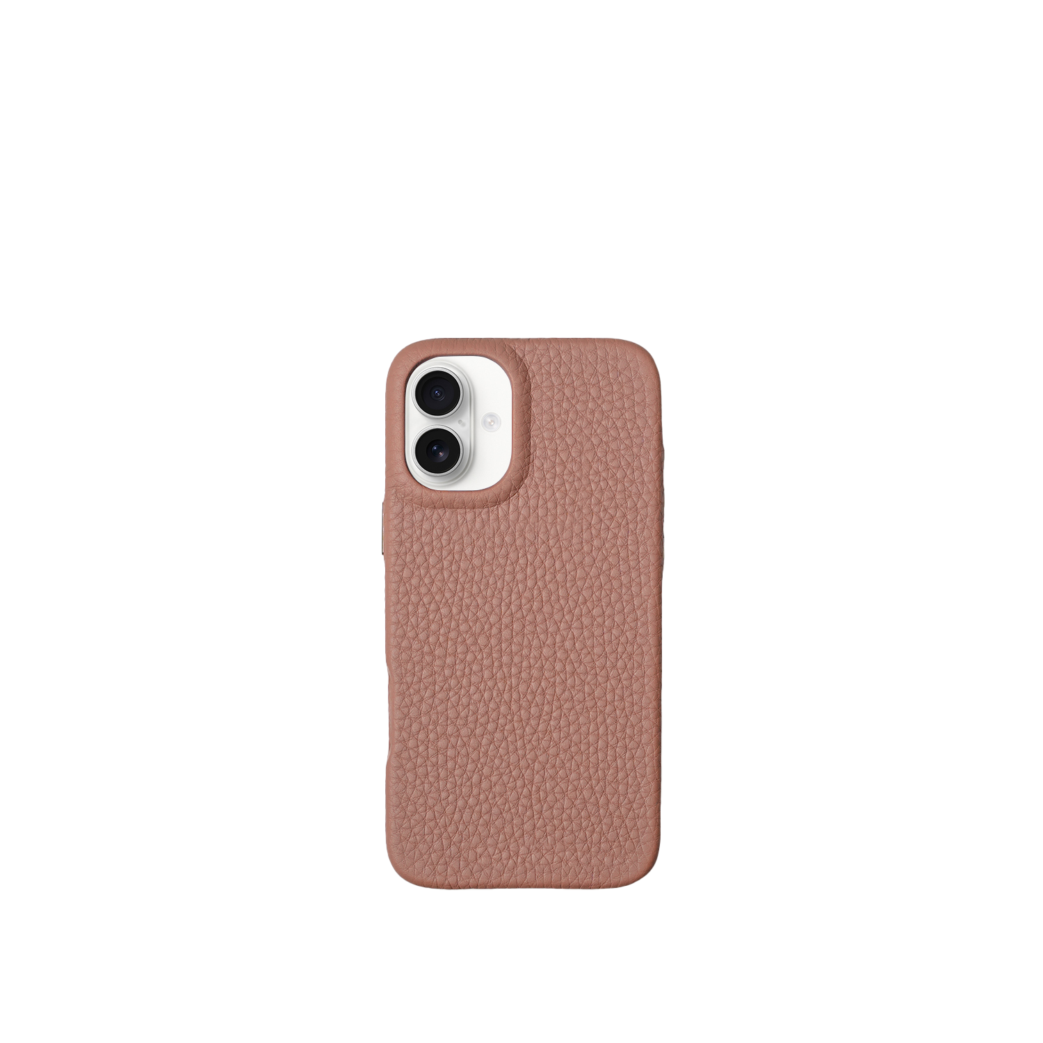 Pellipelli iPhone 16 Series Button Version French Imported Leather Phone Case/Blush Mauve