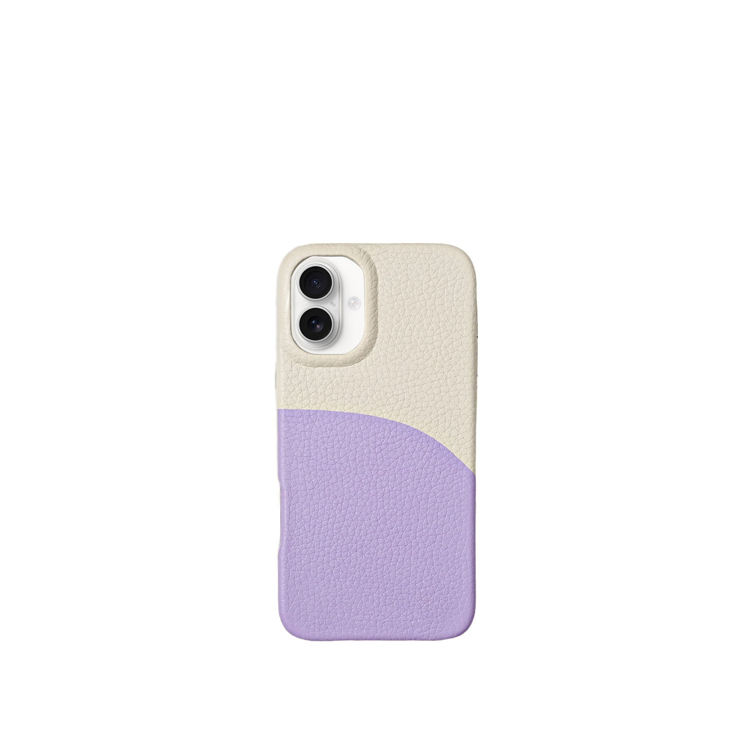 Pellipelli iPhone 16  Series Color-block style French Imported Leather Phone Case/Misty Bloom
