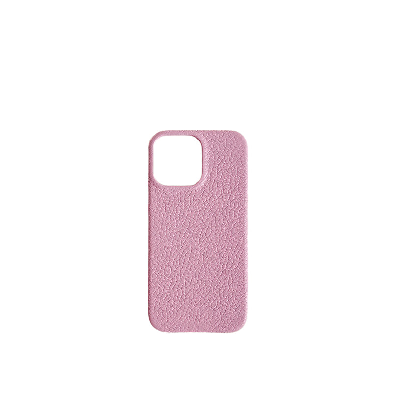 Pellipelli iPhone 15 Pro/Pro Max Series Open-toe style French Imported Leather Phone Case/Cupcake Pink