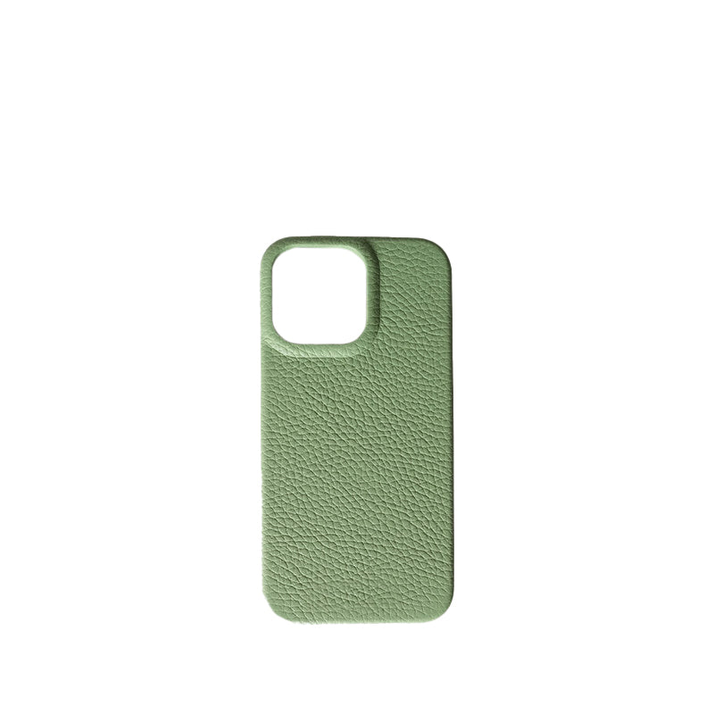 Pellipelli iPhone 15 Pro/Pro Max Series Open-toe style French Imported Leather Phone Case/Avocado