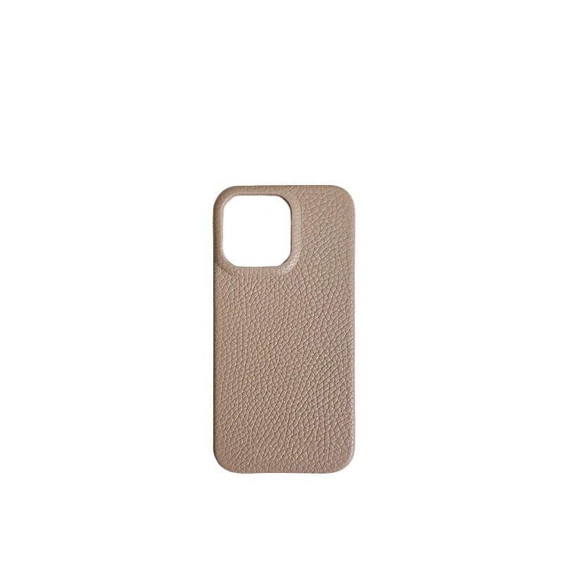 Pellipelli iPhone 15 Pro/Pro Max Series Open-toe style French Imported Leather Phone Case/Trench Beige