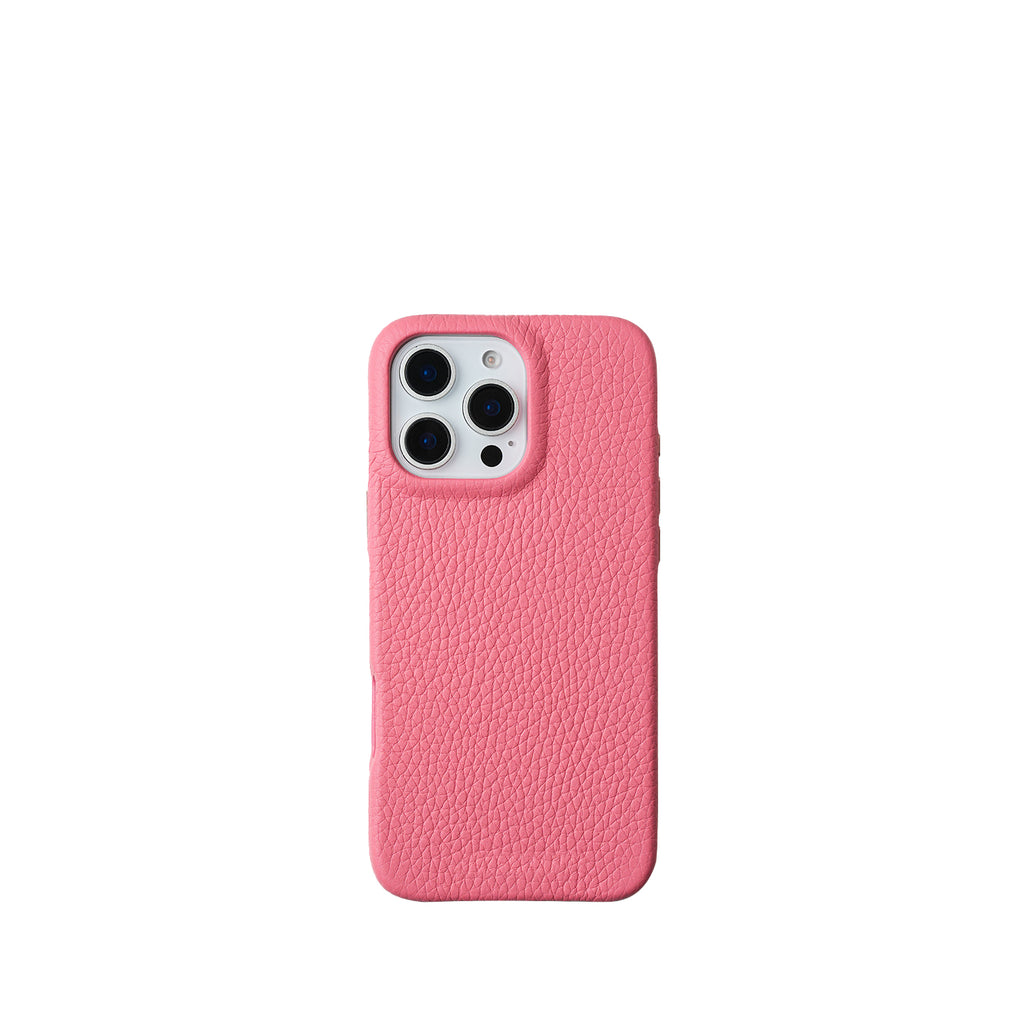 Pellipelli iPhone 16Pro/Pro max Series Button Version French Imported Leather Phone Case/Lipstick Rose