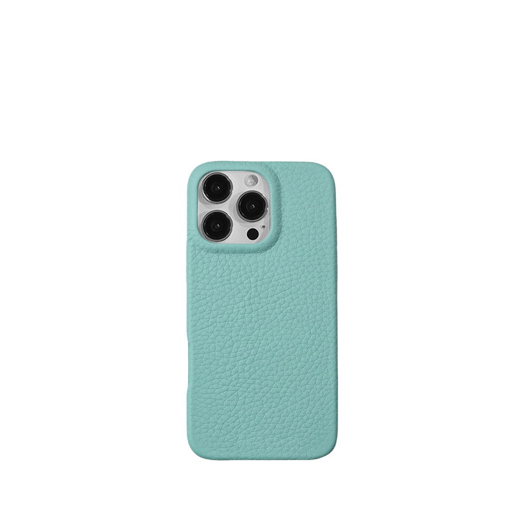 Pellipelli iPhone 16Pro/Pro max Series Button Version French Imported Leather Phone Case/Icecream Green