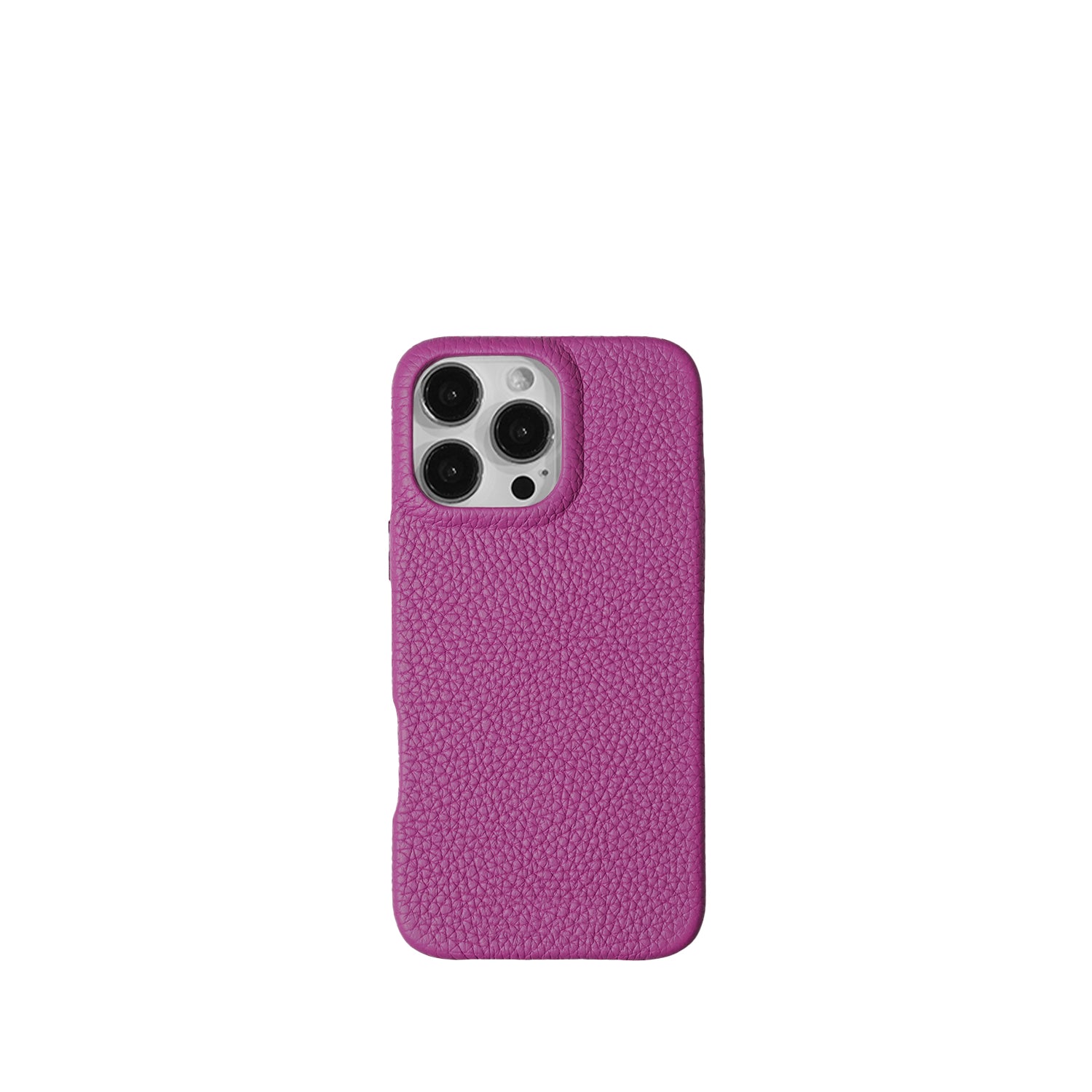 Pellipelli iPhone 16Pro/Pro max Series Button Version French Imported Leather Phone Case/Rose Purple