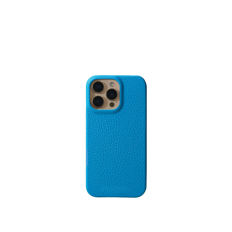 Pellipelli iPhone 16Pro/Pro max Series Button Version French Imported Leather Phone Case/Frida Blue