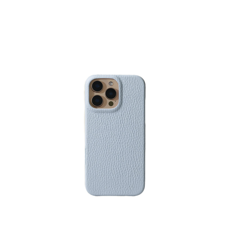 Pellipelli iPhone 16Pro/Pro max Series Button Version French Imported Leather Phone Case/Sugar Blue