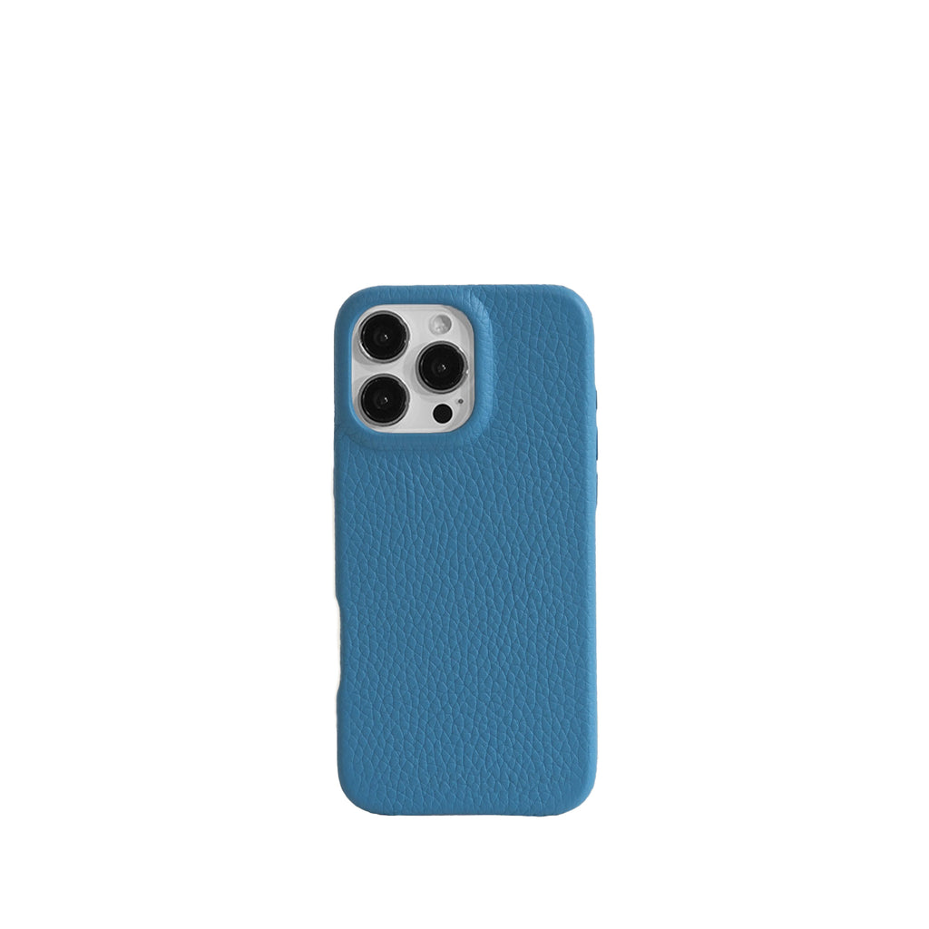 Pellipelli iPhone 16Pro/Pro max Series Button Version French Imported Leather Phone Case/Blue Jean