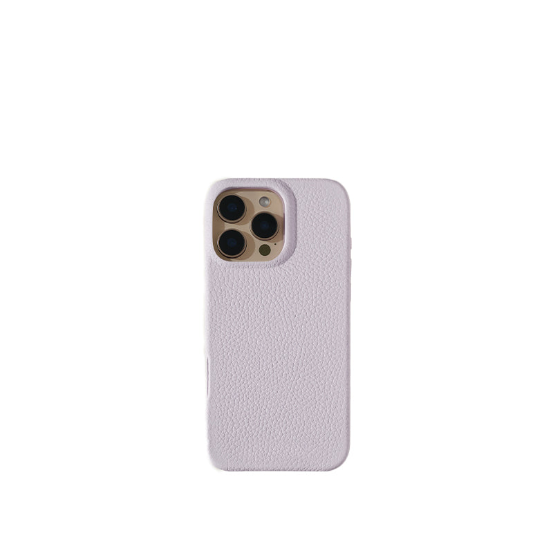 Pellipelli iPhone 16Pro/Pro max Series Button Version French Imported Leather Phone Case/Mauve Pink