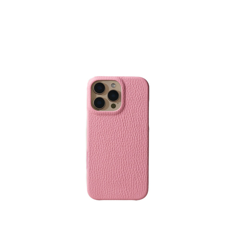 Pellipelli iPhone 16Pro/Pro max Series Button Version French Imported Leather Phone Case/Strawberry Yogurt