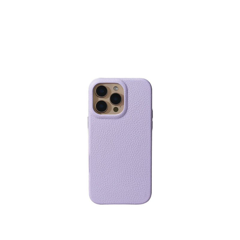Pellipelli iPhone 16Pro/Pro max Series Button Version French Imported Leather Phone Case/Pastel Lilac
