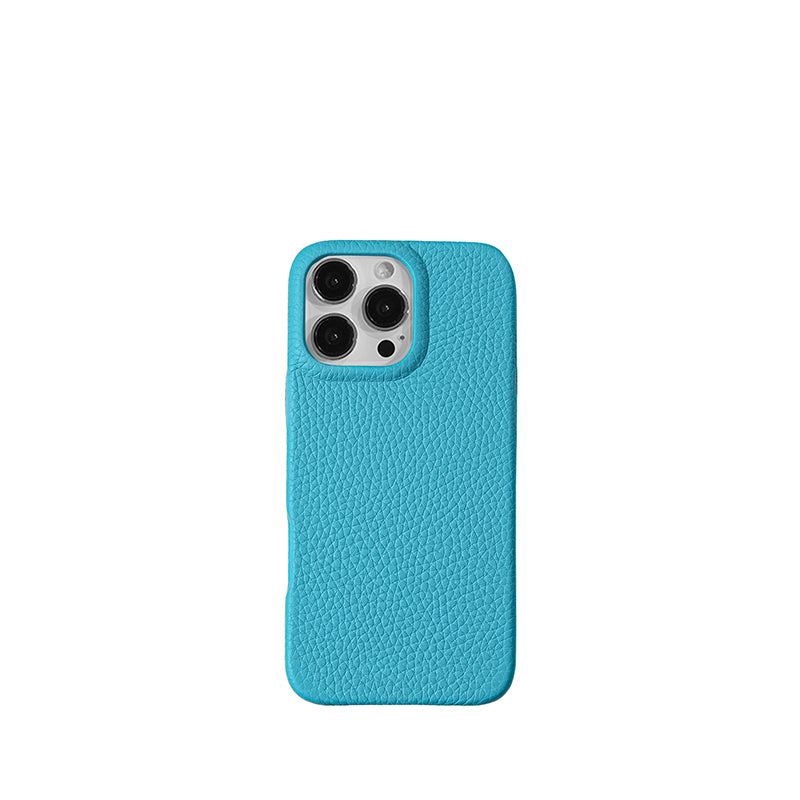 Pellipelli iPhone 16Pro/Pro max Series Button Version French Imported Leather Phone Case/Maldives Blue