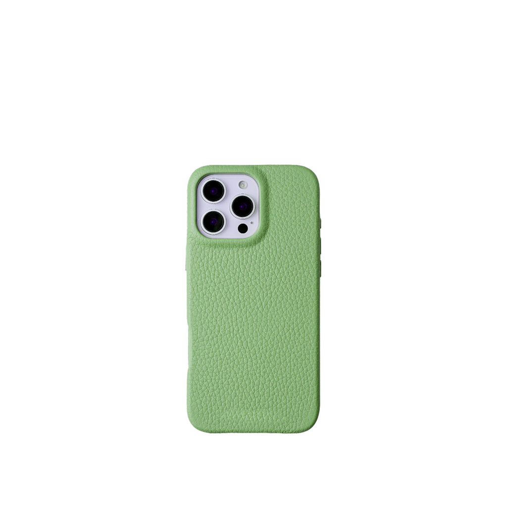 Pellipelli iPhone 16Pro/Pro max Series Button Version French Imported Leather Phone Case/New Avocado
