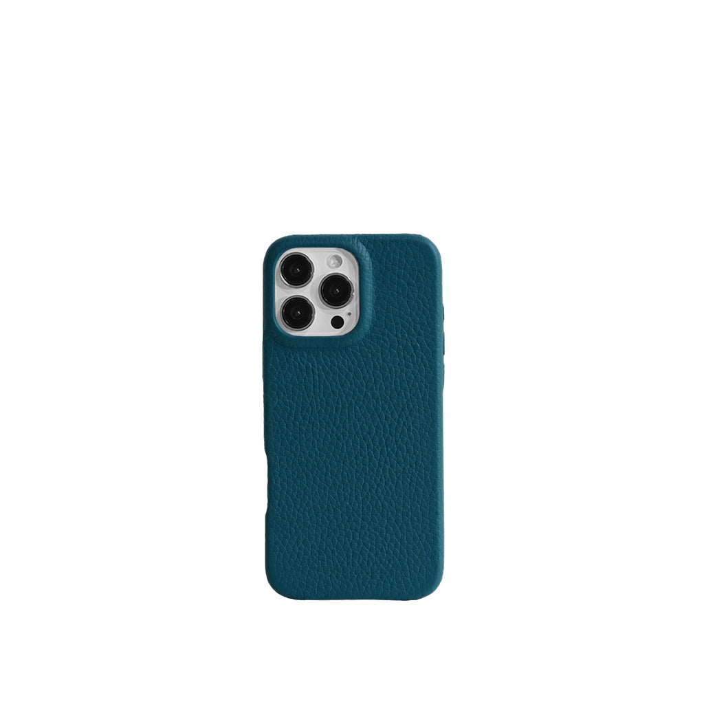 Pellipelli iPhone 16Pro/Pro max Series Button Version French Imported Leather Phone Case/Marine Blue