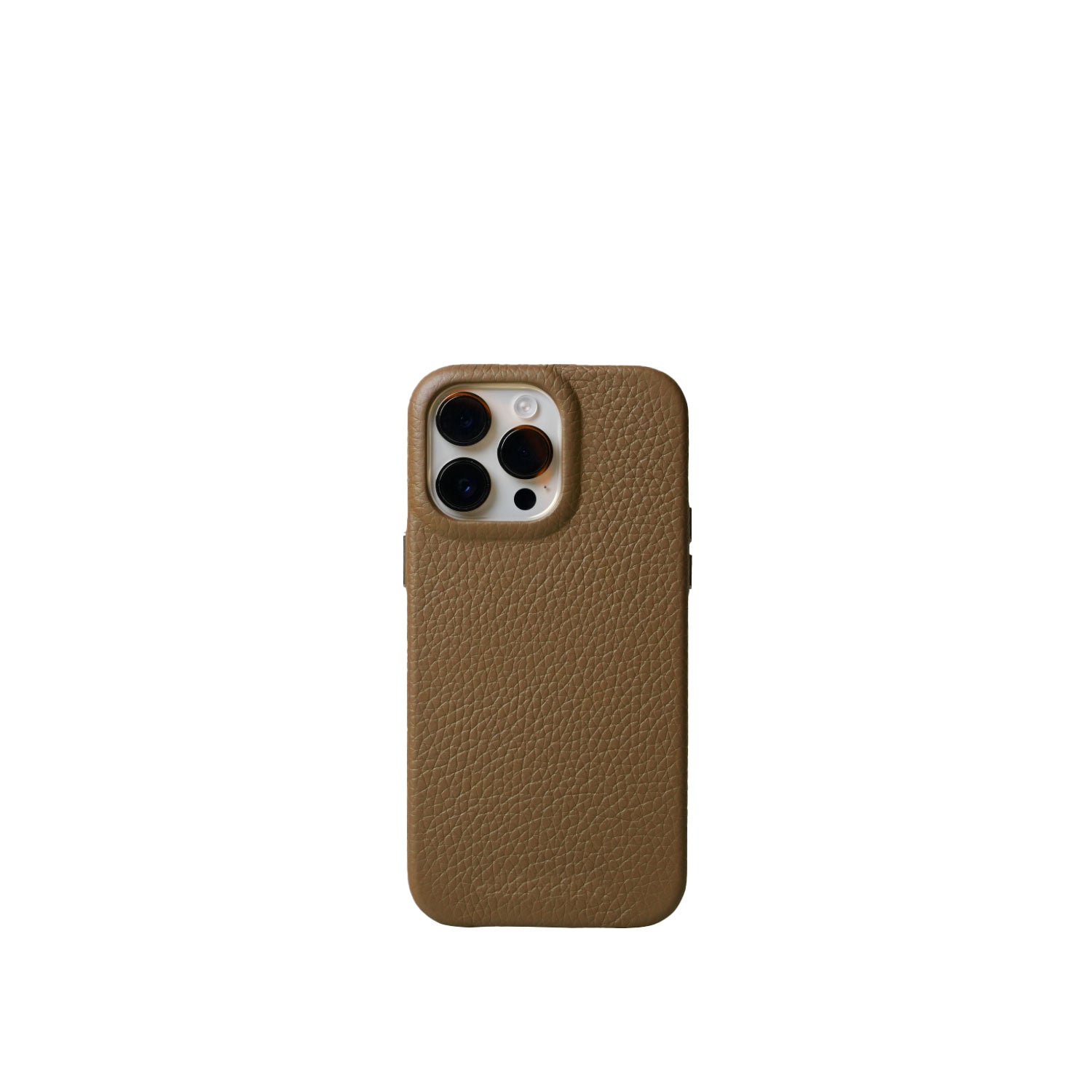 Pellipelli iPhone 16Pro/Pro max Series Button Version French Imported Leather Phone Case/Bronze Mist