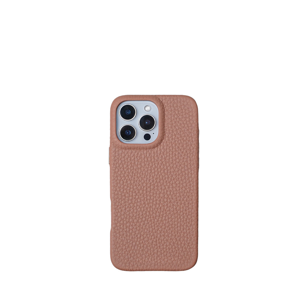 Pellipelli iPhone 16Pro/Pro max Series Button Version French Imported Leather Phone Case/Blush Mauve