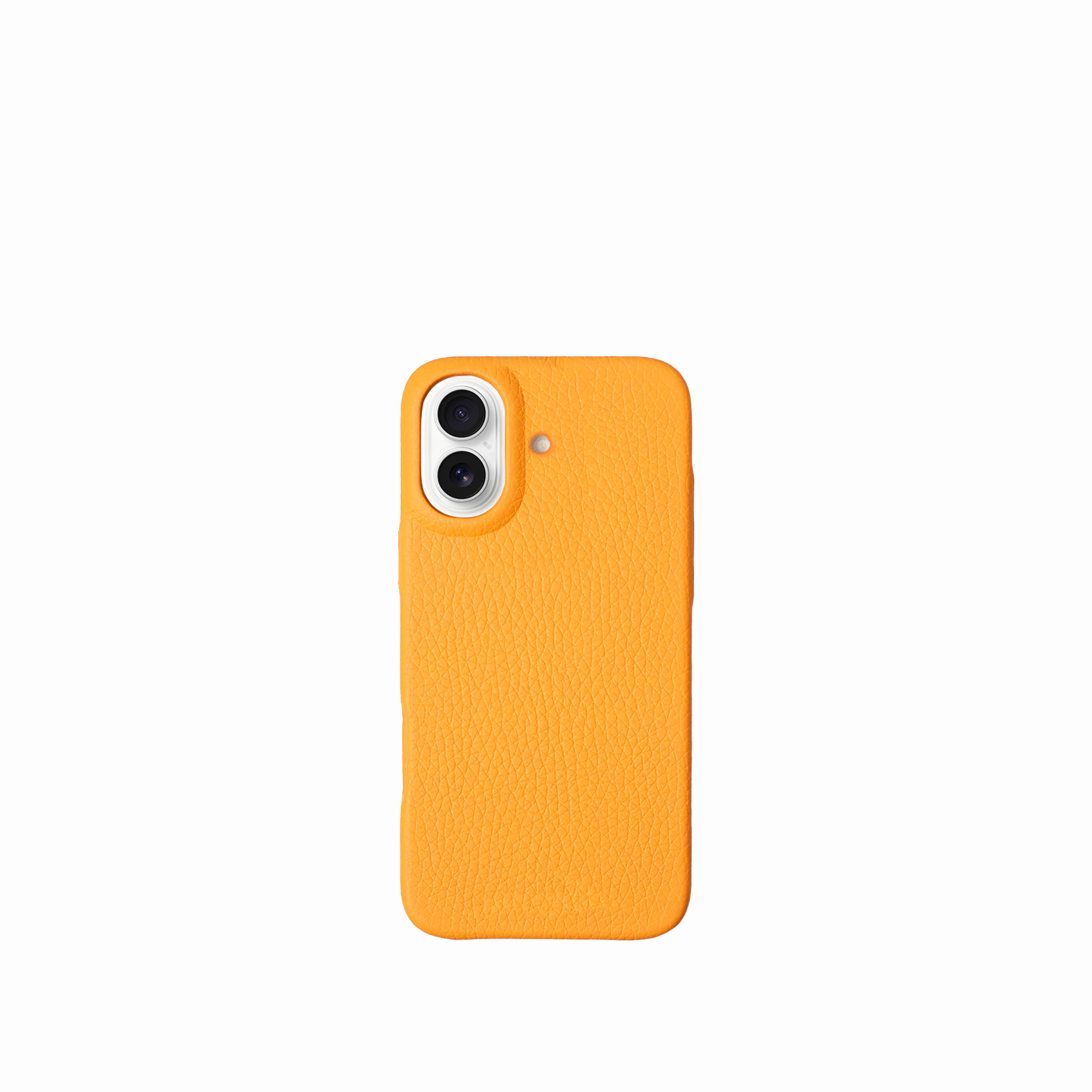 Pellipelli iPhone 17 Series Button Version French Imported Leather Phone Case/Neon Orange