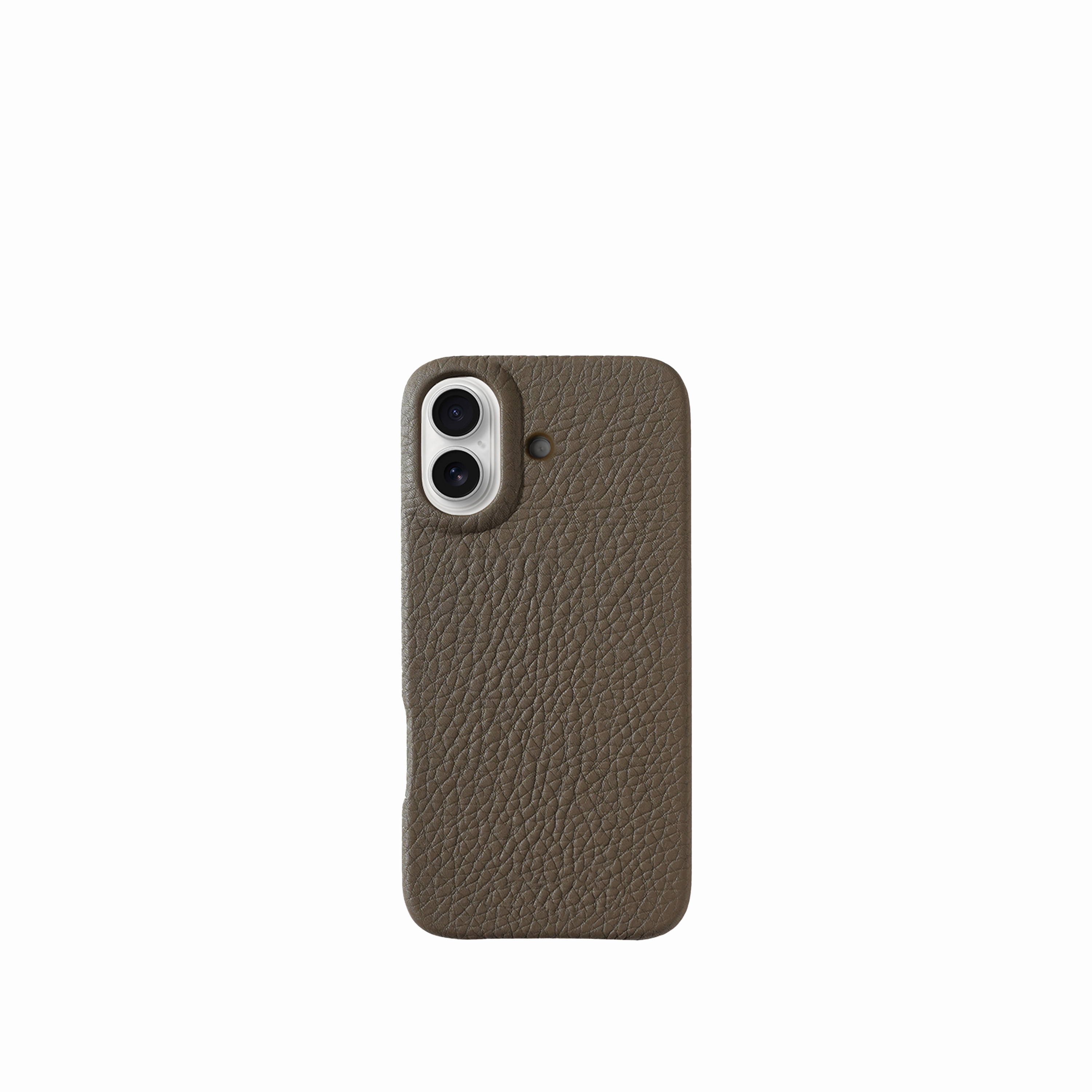 Pellipelli iPhone 17 Series Button Version French Imported Leather Phone Case/Etoupe Gray