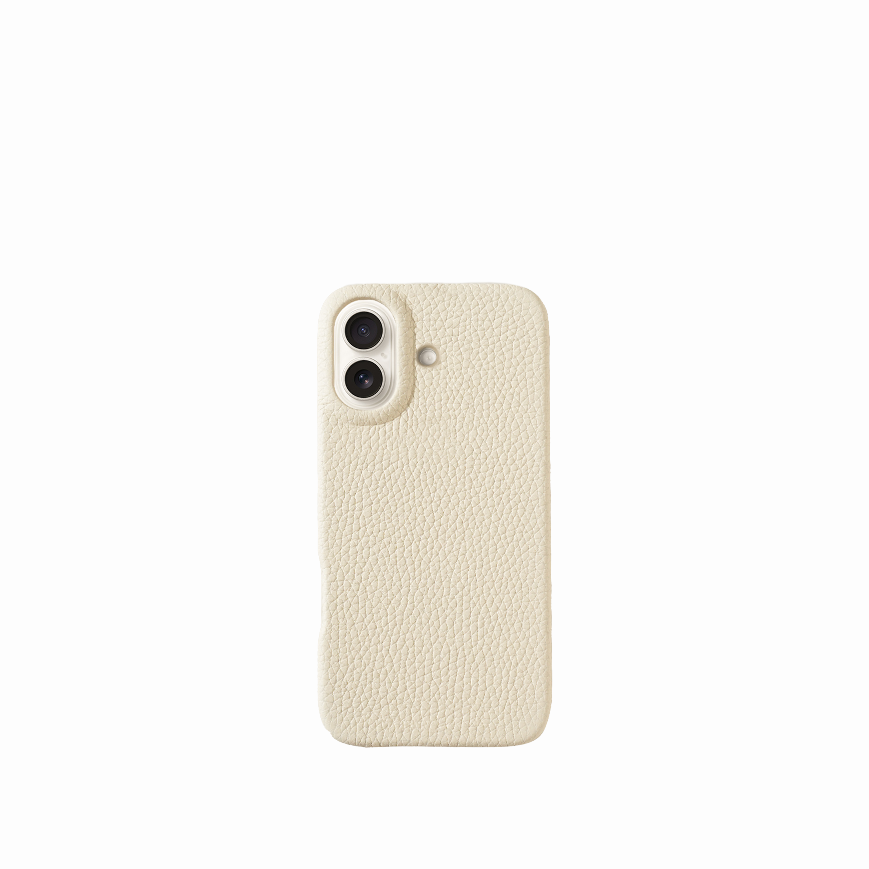 Pellipelli iPhone 17 Series Button Version French Imported Leather Phone Case/Creme White