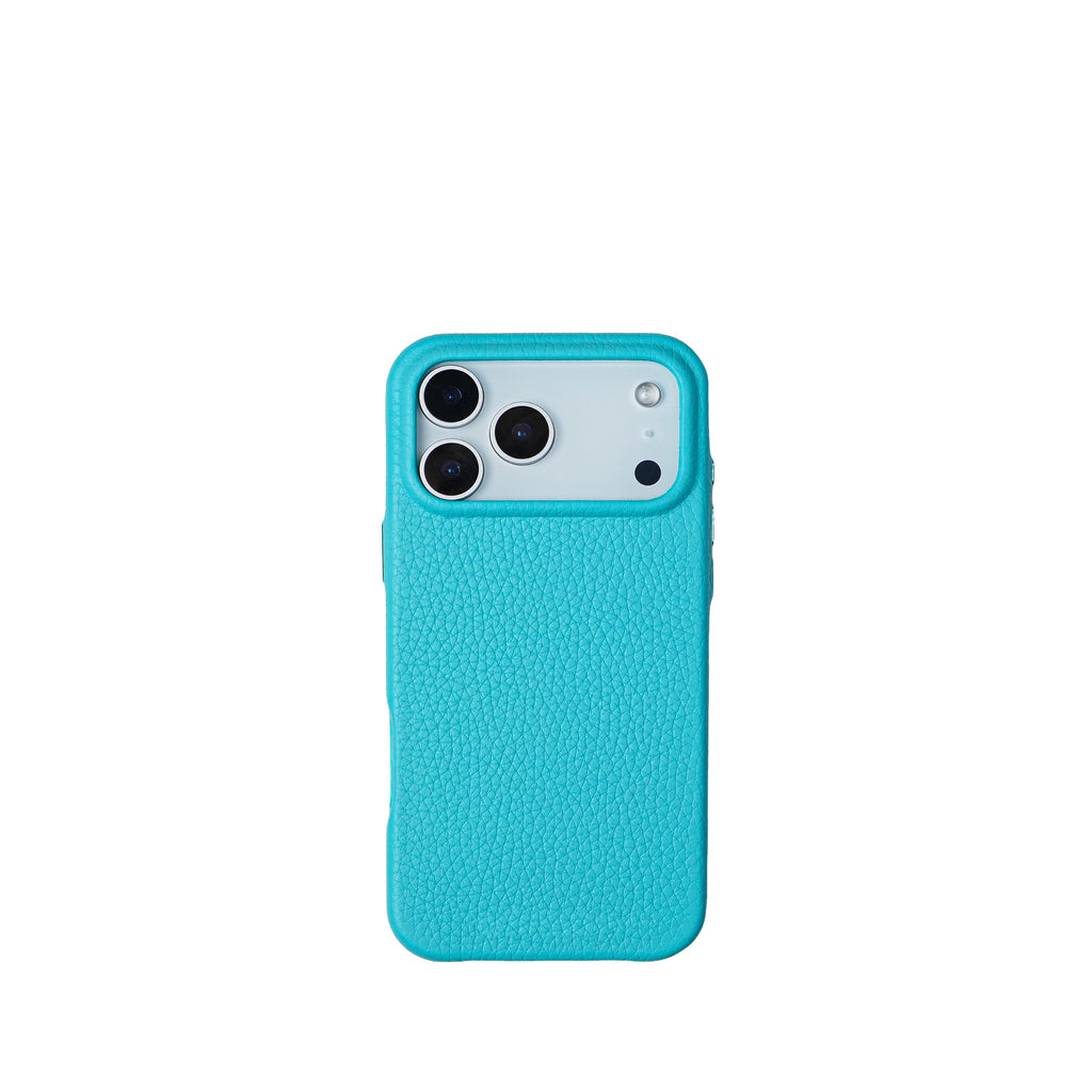 Pellipelli iPhone 17 Pro/Pro max Series Button Version French Imported Leather Phone Case/Maldives Blue