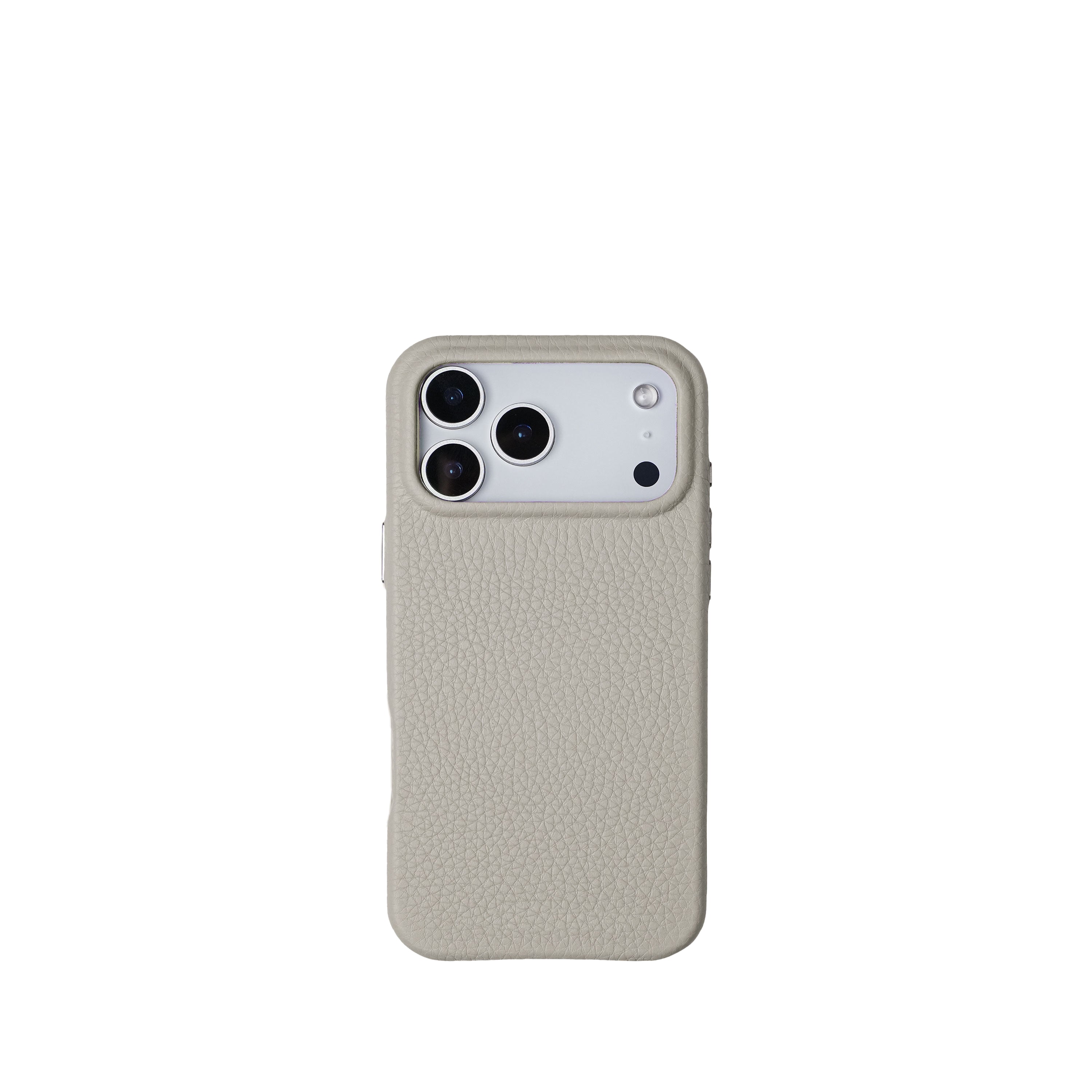 Pellipelli iPhone 17 Pro/Pro max Series Button Version French Imported Leather Phone Case/White Sand
