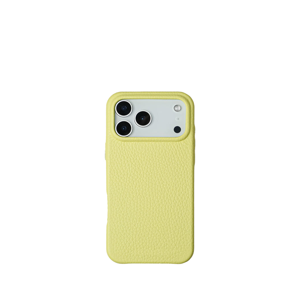 Pellipelli iPhone 17 Pro/Pro max Series Button Version French Imported Leather Phone Case/Butter Cream