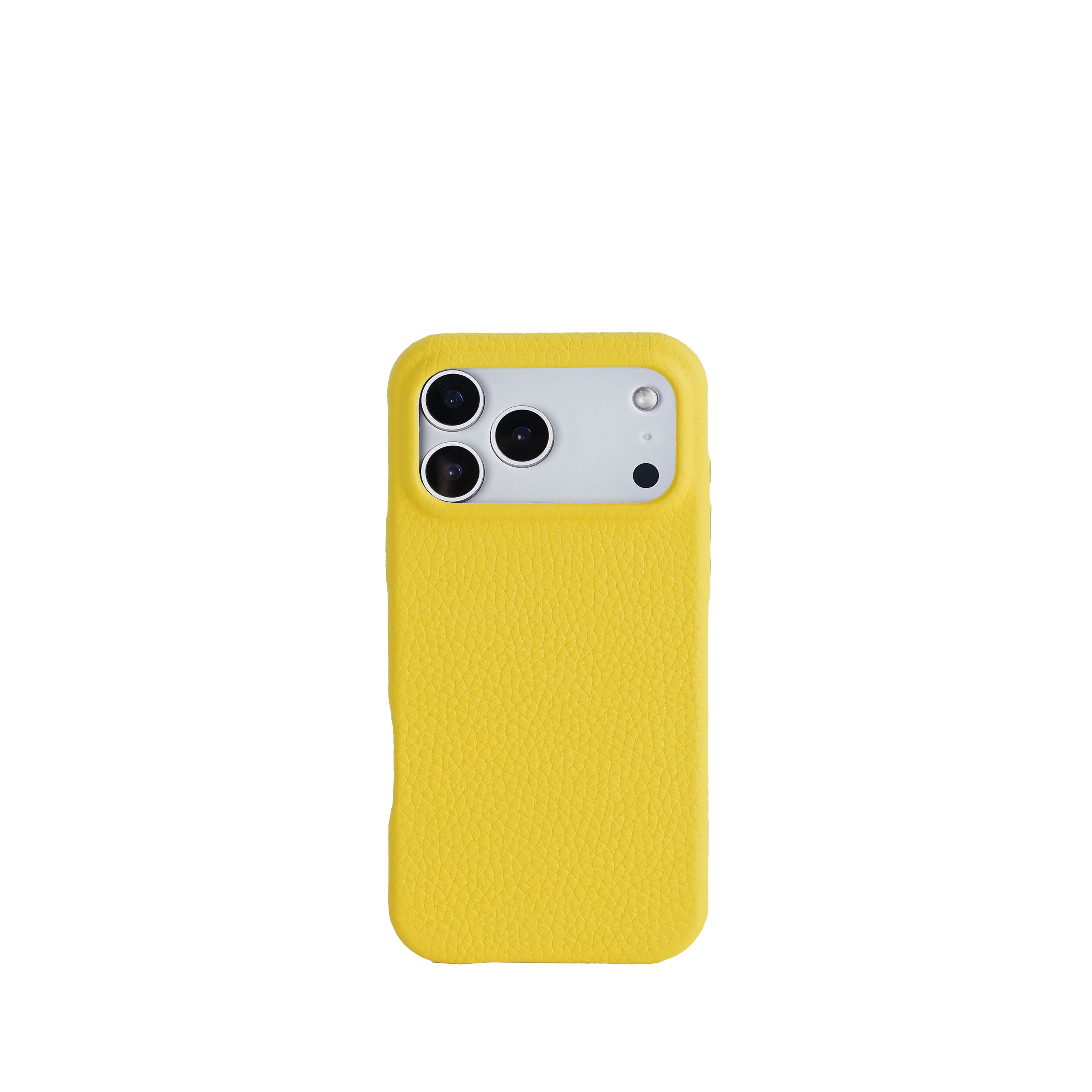 Pellipelli iPhone 17 Pro/Pro max Series Button Version French Imported Leather Phone Case/Lemon Tonic