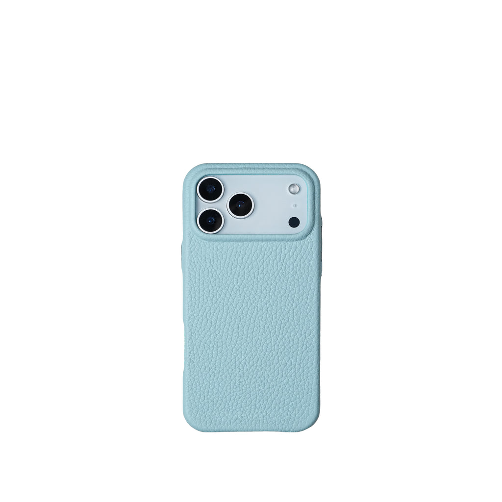Pellipelli iPhone 17 Pro/Pro max Series Button Version French Imported Leather Phone Case/Blue Marshmallow