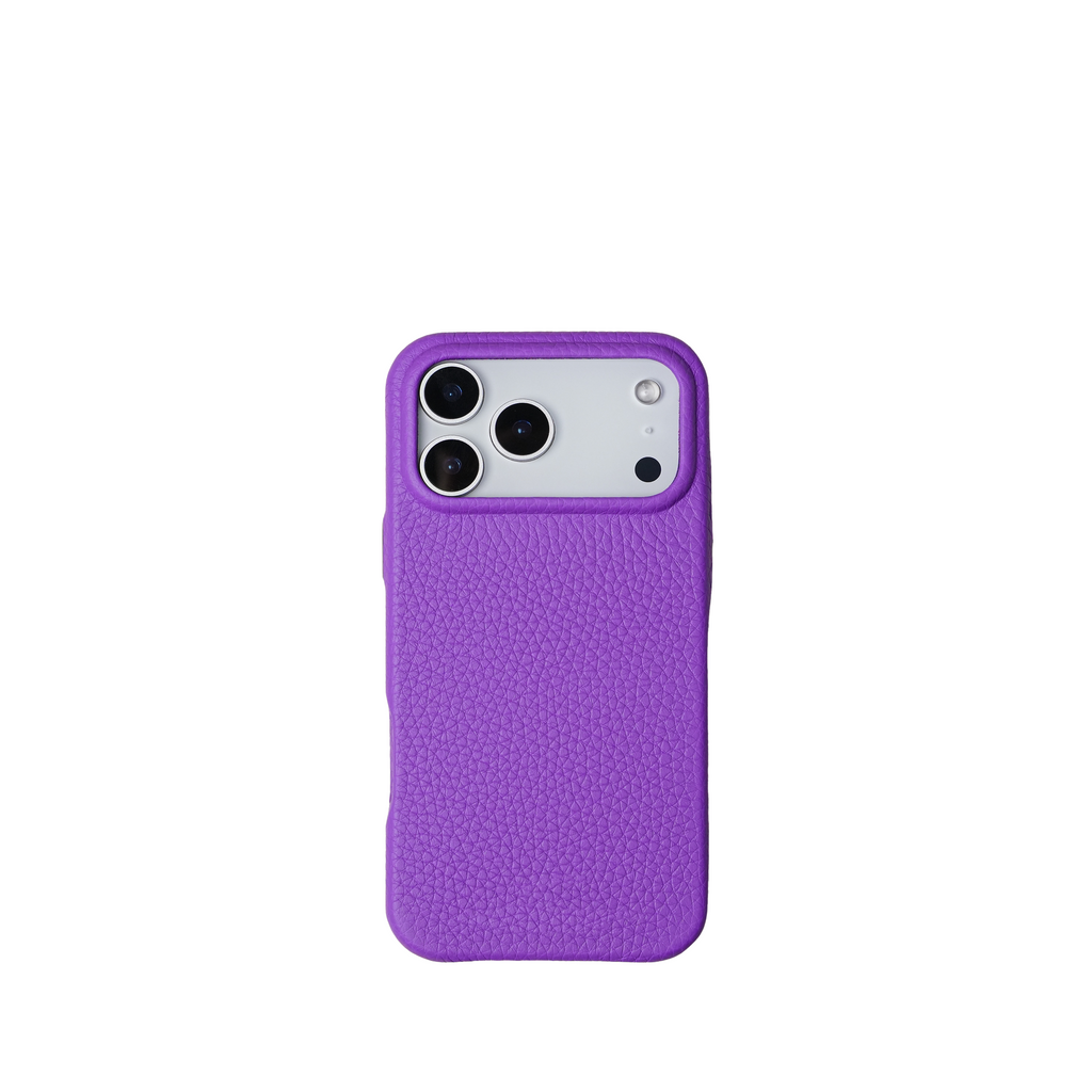 Pellipelli iPhone 17 Pro/Pro max Series Button Version French Imported Leather Phone Case/Misty Violet